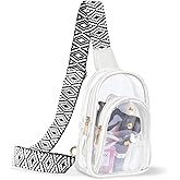 XYWstore Clear Sling Bag for Stadium Events, Crossbody Bag for Women - Stadium Approved