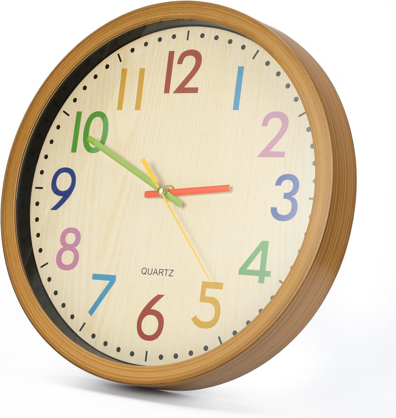 Lenrus Kids Cute Wall Clock 12 5 Inch Large Silent Non Ticking