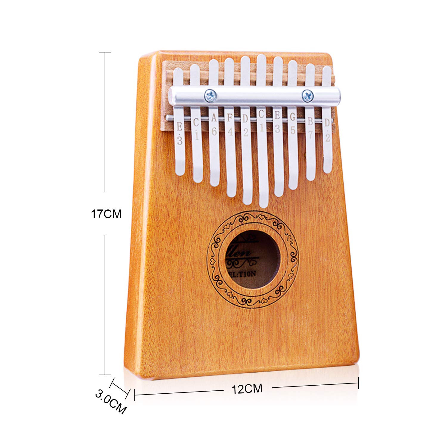 10 Key Kalimba Thumb Piano Beautiful Mahogany Thumb Harp An African