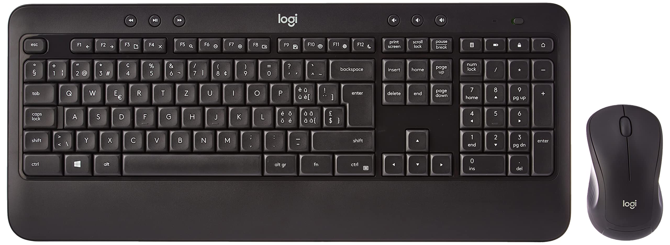Logitech MK540 Wireless Keyboard and Mouse Combo, QWERTZ Swiss Layout