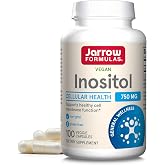 Jarrow Inositol 750 mg, Dietary Supplement, 100 Capsules | Liver Support Supplement For Cellular Health And General Wellness, Inositol Supplement, Wellness Support