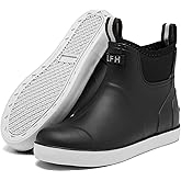 CKWLXQY Women's Deck Boots, Waterproof Ankle Rain Boots with Anti-Slip Traction, Rubber Garden & Fishing Boots for Boating, Camping, Farming & Outdoor Work