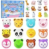 Bath Bombs for Kids with Surprise Toys Inside, 12 Pcs Bubble Bath Fizzy Balls with 12 Animal Shapes, Natural Bath Bombs Valentine's Day Easter Children's Day Gift Set for Kids Girls Boys Toddlers