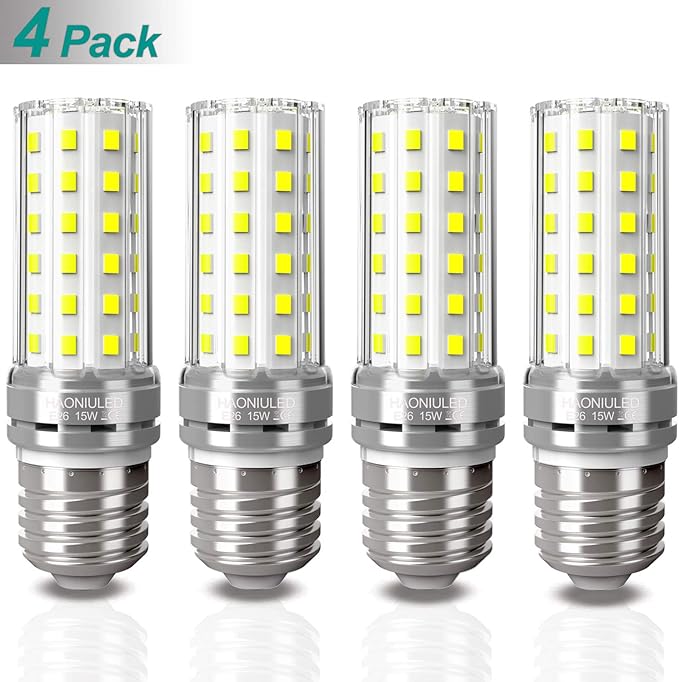 E26 LED Bulbs, 15W LED Candelabra Bulb 150 Watt Equivalent, 1500lm, E26