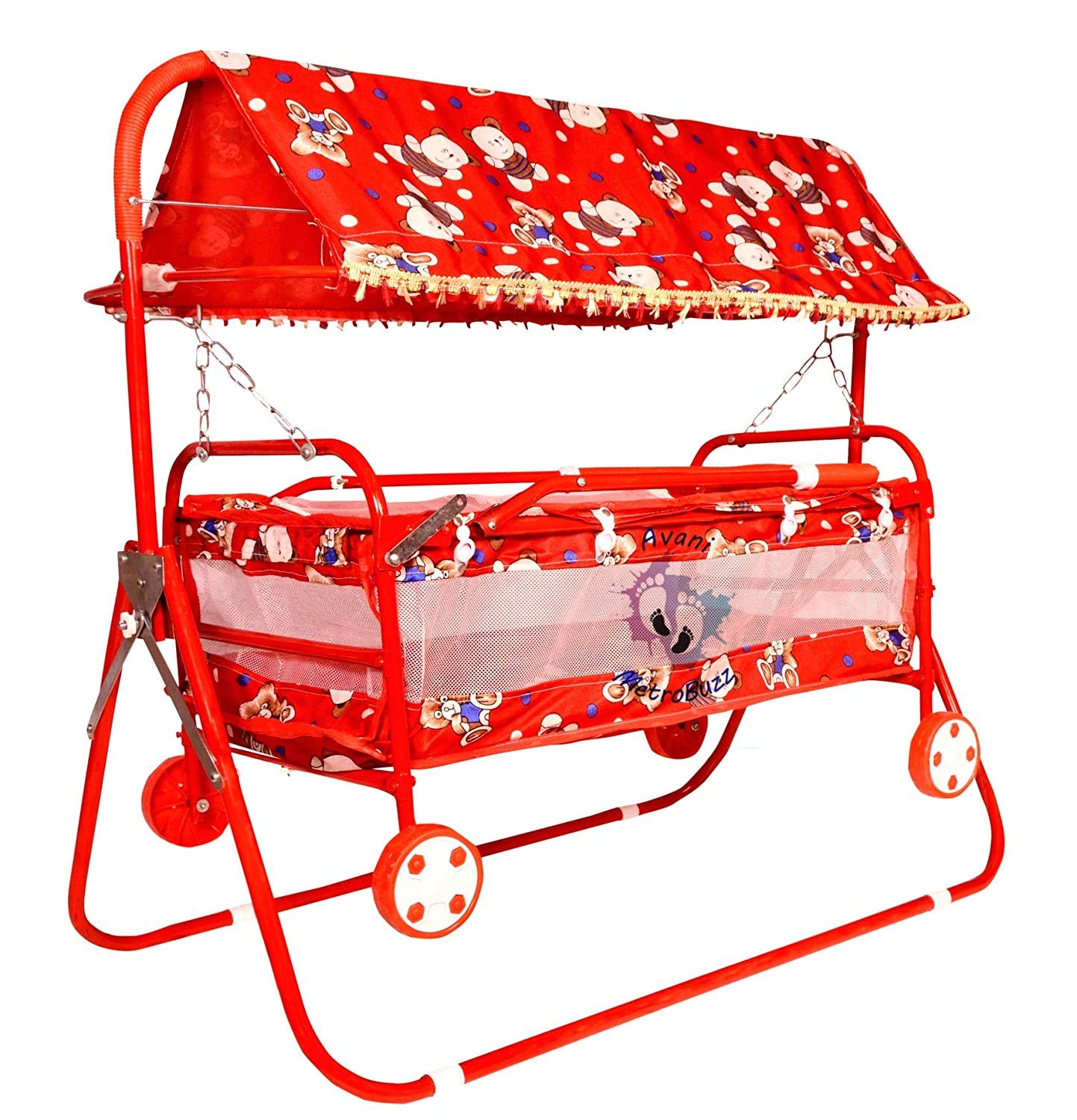 Avani MetroBuzz Baby Jhula Swing for Sleeping / Baby Crib for ew Born Baby / Baby Crib and