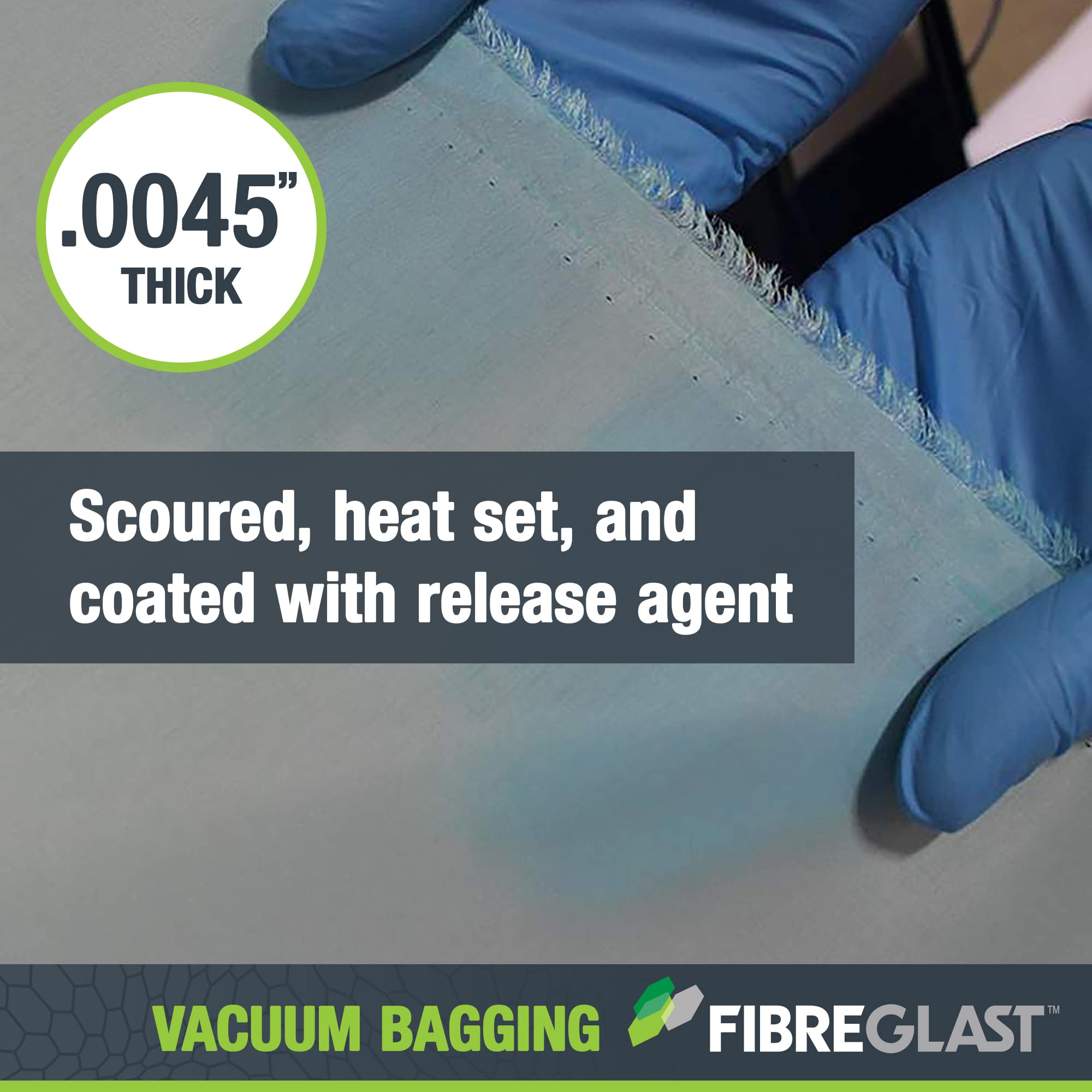 Fibre Glast Nylon Peel Ply, 1 Yard Folded Pkg– Vacuum Bagging Supplies, Seal & Stabilize Composites Made of Carbon Fiber, Fiberglass, Epoxy & Resin– Made in USA