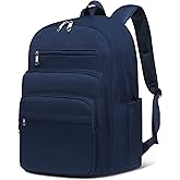 FOKDUVB Backpack for Middle High School Teen Boys Girls Large College Bookbag with Laptop Compartment Back to School Book Bags Mochilas Escolares para Niños Niñas Adolescentes (Dark Blue, Solid)