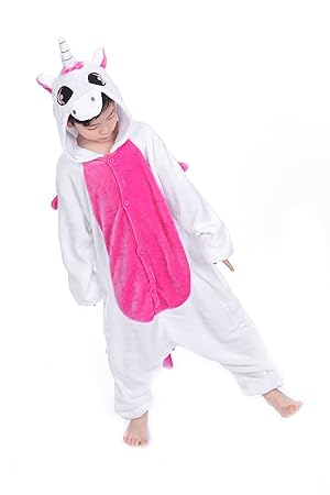Yuson Jumpsuit Onesie Tier Mädchen Winter Flanell Einhorn Onesie Pyjamas Erwachsene Unisex Einteiler Cartoon Tier Kostüm Neuh