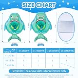 NYOBABE Baby Swimming Float with UPF50+ Canopy Anti-Flip Tail 6-36 Months view 5