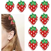 10 PCS Strawberry Hair Clips - Fruit Hair Accessories, Hair Clips for Women