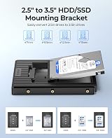 ORICO 2.5 to 3.5 SATA Hard Drive Adapter Mounting Bracket Caddy for 7-12.5mm view 2