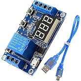 DEVMO DC 5V/12V/ 1 Channel Relay Board Programmable Multifunctional Module Cycle Timing Circuit Switch Cycle Timer Delay Trigger Disconnect Module