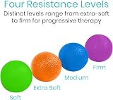 Vive Squeeze Balls Hand Therapy Grip Strengthener Set 4 Levels 5 cm view 3