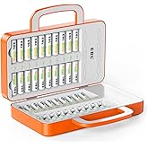 EBL Cargador de batería de 40 ranuras para 1/2/3...19/20/21... 38/39/40 pilas recargables AA AAA, cargador de batería múltipl