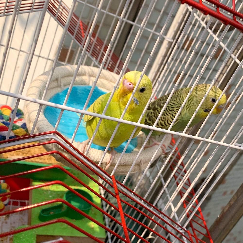 LIMIO Bird Nest Handmade Cotton Rope Parakeet Breeding Nest, Winter Warm Bird Breeding Hut Nest Bed, Small Parrot Cage Hatching Nest : Pet Supplies