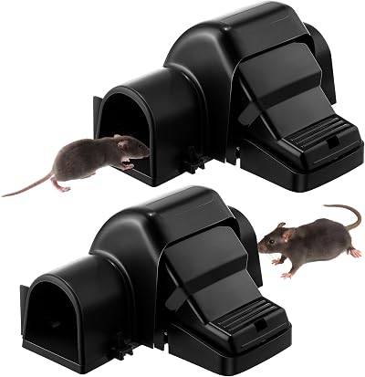 Dreyoo 2 Pack Rat Traps Kill Instantly Humane Outdoor Indoor