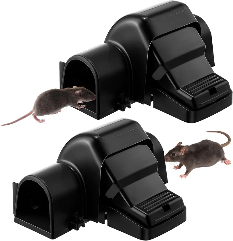 Dreyoo 2 Pack Rat Traps Kill Instantly Humane Outdoor Indoor