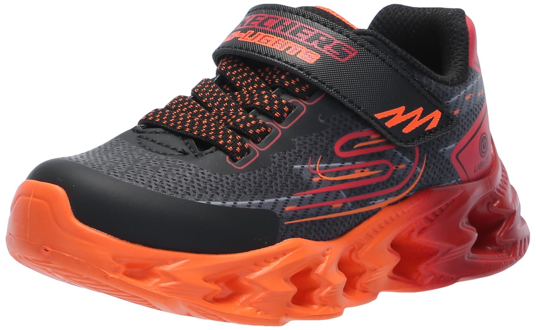 Photo 1 of ***SHOWS SIGNS OF USAGE*** Skechers Kids Vortex 2.0 Sneaker, Black/Red, 13 Little Kid