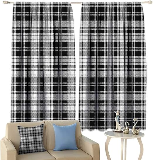 Amazon Com Abstract Room Darkening Wide Curtains British Tartan
