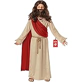 Morph Jesus Costume For Kids - Biblical Robe For Boys, Jesus Disciple Outfit, Religious Dress Up Costume