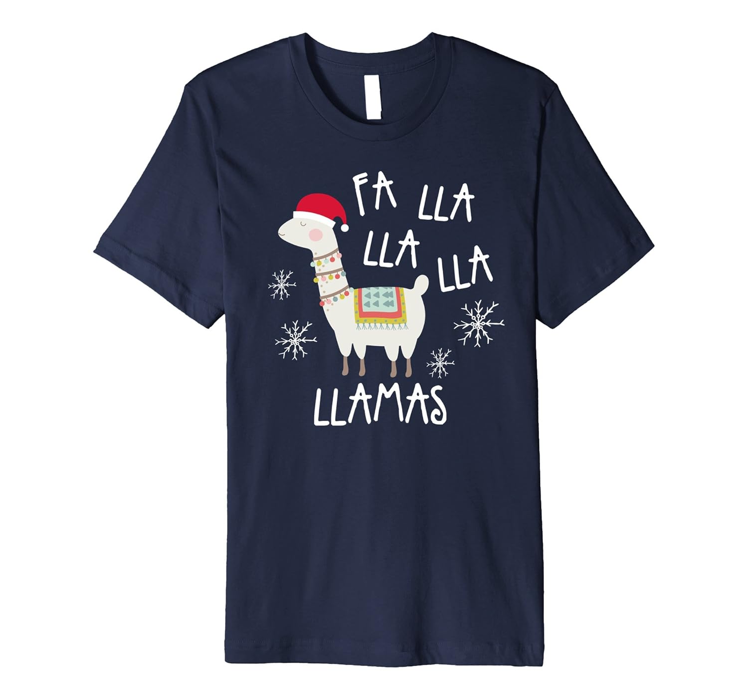 Fa Lla Lla Llama Christmas Singing Cute T Shirt-ANZ