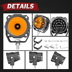 Lumimotor 3 Inch Round LED Pod Lights 50W Spot