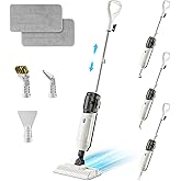 Wotaste Steam Mop Cleaner 260&deg;F Steam in 15s, 16.9oz Tank Hardwood and Tile | 99.9% Stains Removal, Chemical-free Cleaning Safe for Kids/Pets, Lightweight, Deep Cleaning Floor Steamer for Hardwood/Tile