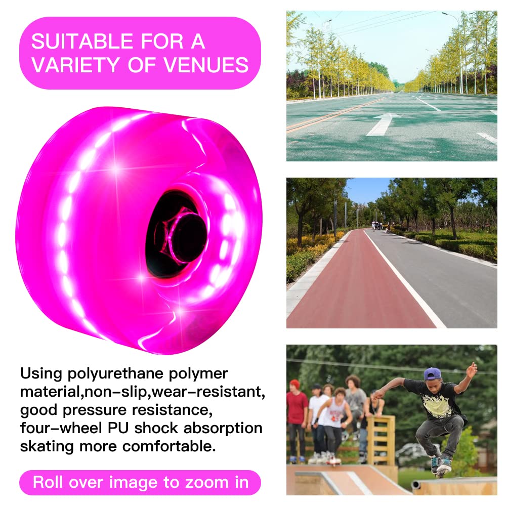 LUMINOUS - LED QUAD WHEELS LIGHT UP ROLLER SKATE WHEELS – ROVE SKATEHOUSE - View #8