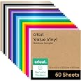 Cricut Value Permanent Vinyl-Rainbow Sampler (12in x 12in Sheets)