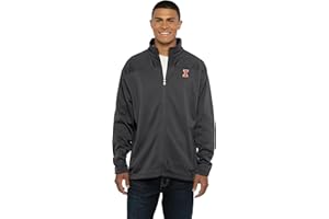 Vantage Apparel Men's Collegiate Full Zip Soft Shell Micro Fleece Jacket
