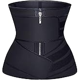 YIANNA Waist Trainer for Women Latex Underbust Double Training Belt Tummy Control Waist Cincher Sport Girdle