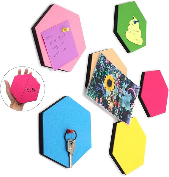 Felt Bulletin Board Omitfu Set of 6 Self Adhesive Pin