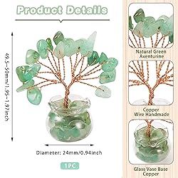 Pandahall Green Aventurine Crystal Money Tree