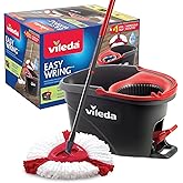 Vileda EasyWring Spin Mop & Bucket Floor Cleaning System with Power Mop Head | Hands-Free Wringing Mop Bucket | Extendable Ha