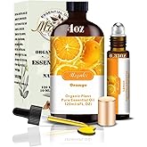 Orange Essential Oil-Orange Fragrance Oil 4.33oz (130ml)-100% Pure Natural Scent for Diffusers, Candles, Soap Making & Aromatherapy-Relaxing Home & Gift Essential Oil for Bath, Massage