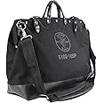 Klein Tools 510218SPBLK Tool Bag, Large 18-Inch Deluxe Canvas Tool Bag and Organizer with 13 Pockets and Shoulder Strap, Blac