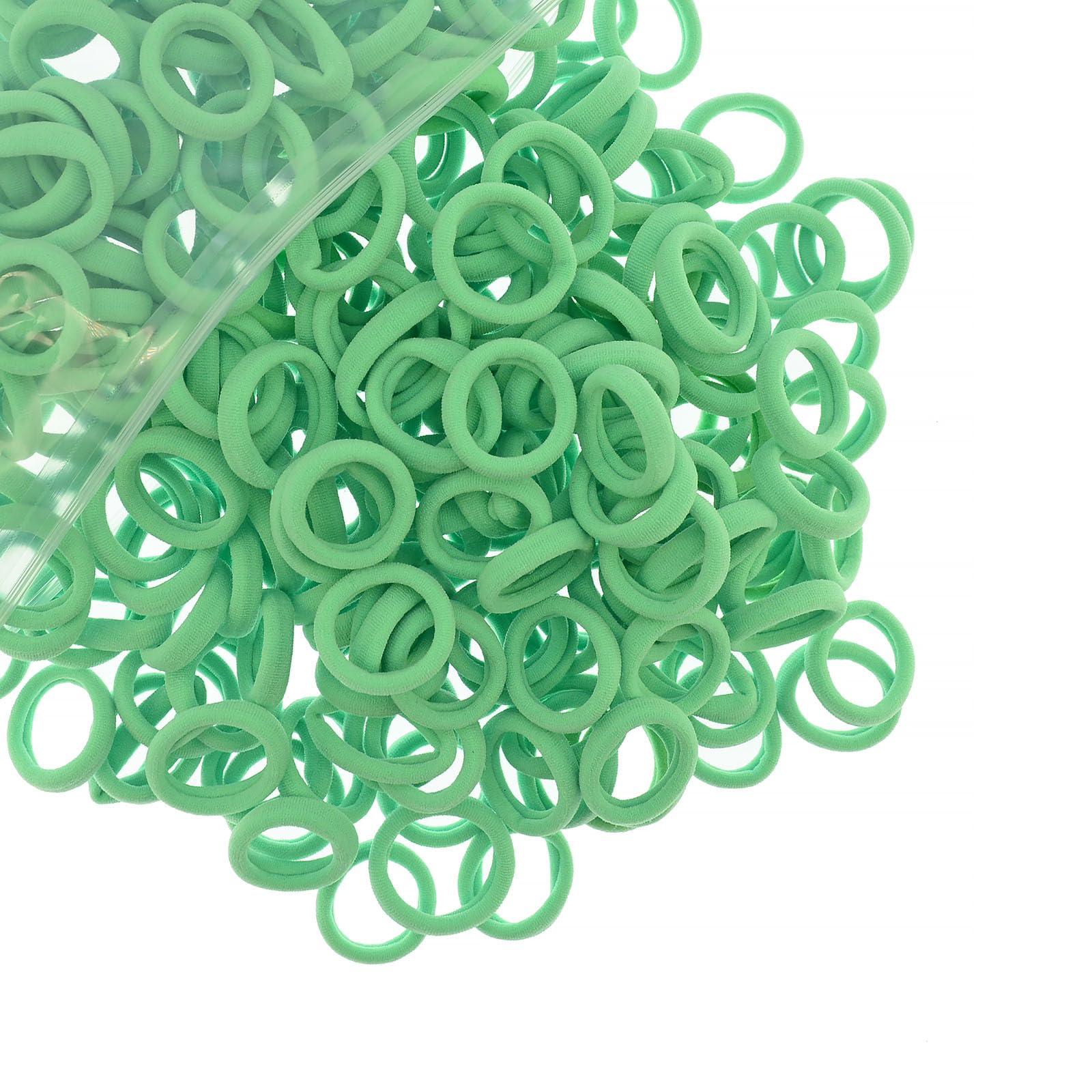 200 Pcs Solid Color Cotton Hair Ties Toddler Girls' Elastics Hair Ties Seamless Ponytail Holder Hair Accessories (torquoise)