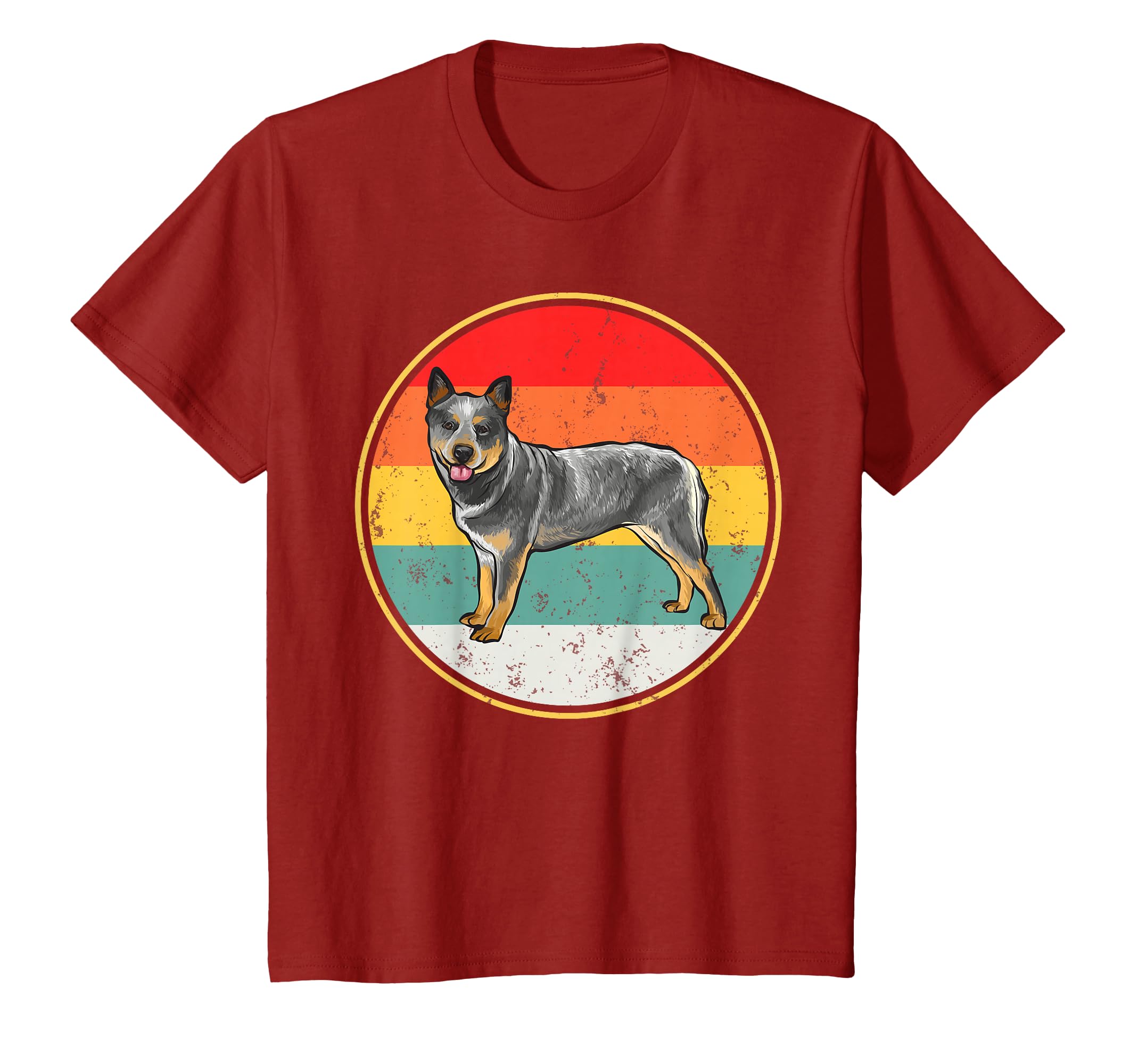 Vintage Retro Sunset Australian Cattle Dog T-Shirt