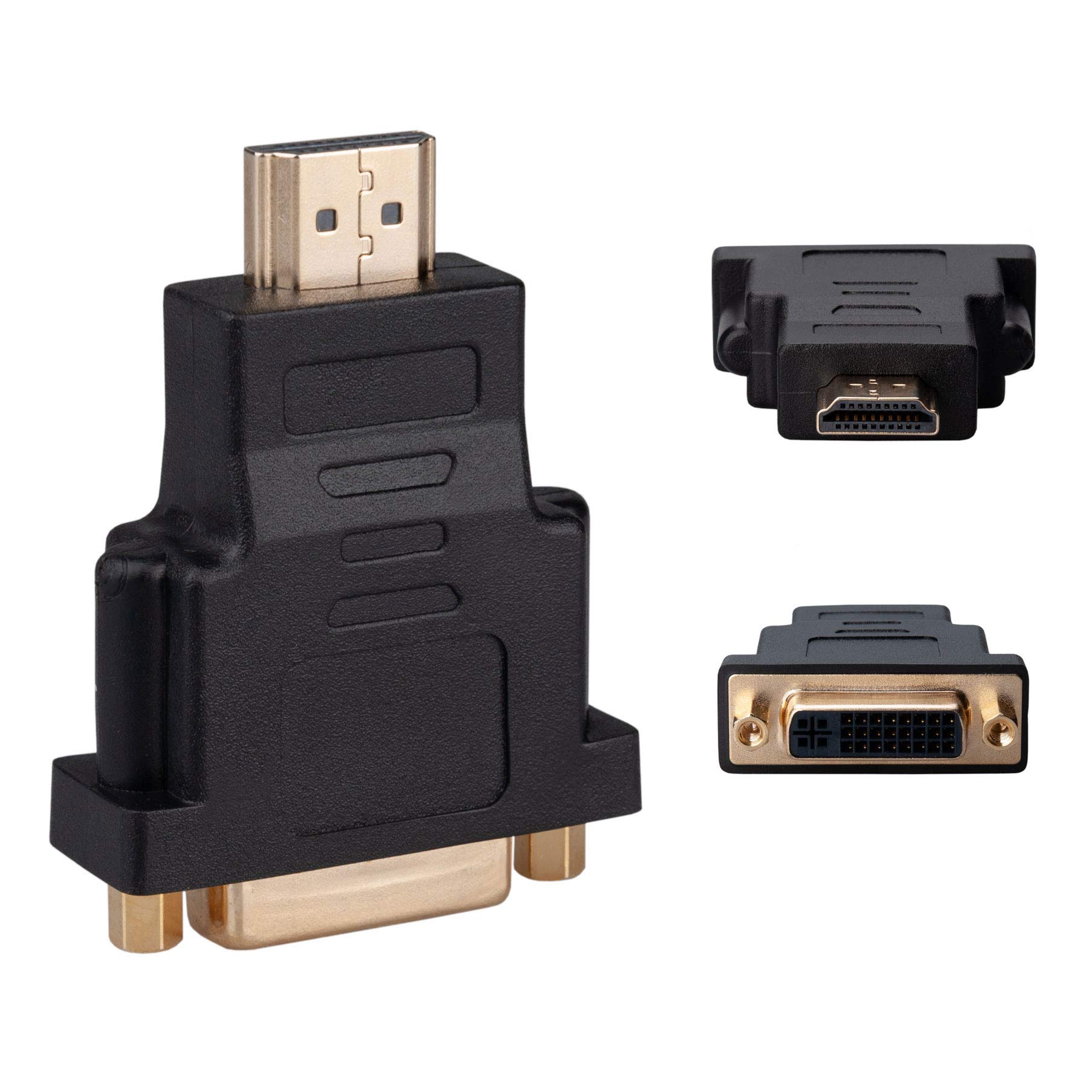 DVI Female to HDMI Male (DVI-D Dual Link 24+5) DVI Female to HDMI Male Adaptor with Gold-Plated Connectors1080P Full HD Converter
