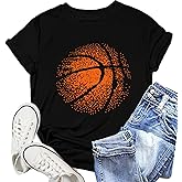 NEWKA Baseball Shirt Women Funny Game Day T-Shirts Cute Baseball Heart Tee Tops