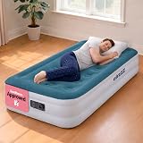 airzzZ Slumber Plus Air Bed Single High Raise Flocked Non Slip