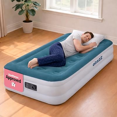 airzzZ Slumber Plus Air Bed Single High Raise Flocked Non Slip