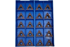 SATPISTOUL 20PCS TCMT16T308(TCMT32.52) Carbide Turning Inserts for CNC Lathe Cutting Tools，Turning Inserts Cutting Tools for Steel Parts and Stainless Steel for Metal Cutting Cutter bar