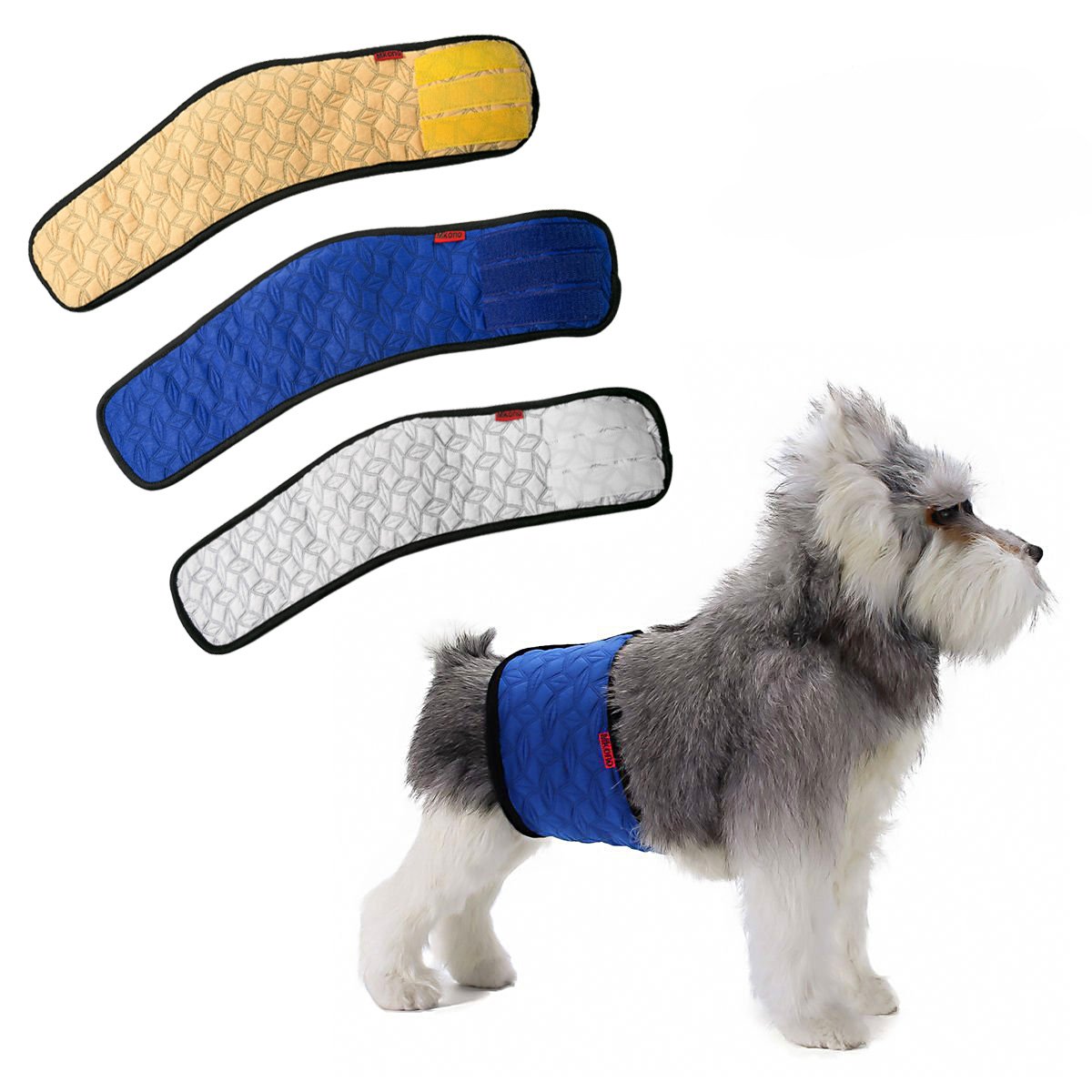 Male Dog Belly Band Wraps Washable Diapers for Small and Medium Dogs(3