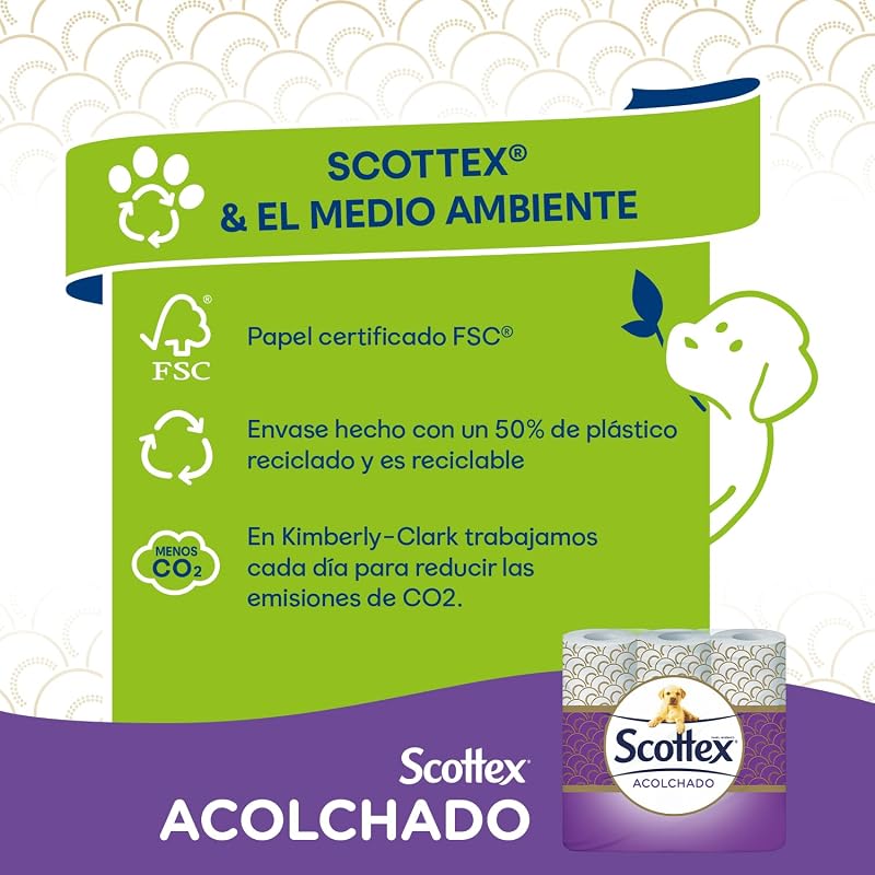 Papel higiênico acolchoado scottex - 63 rolos