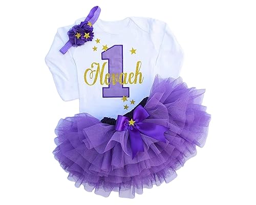 purple 1st birthday outfit