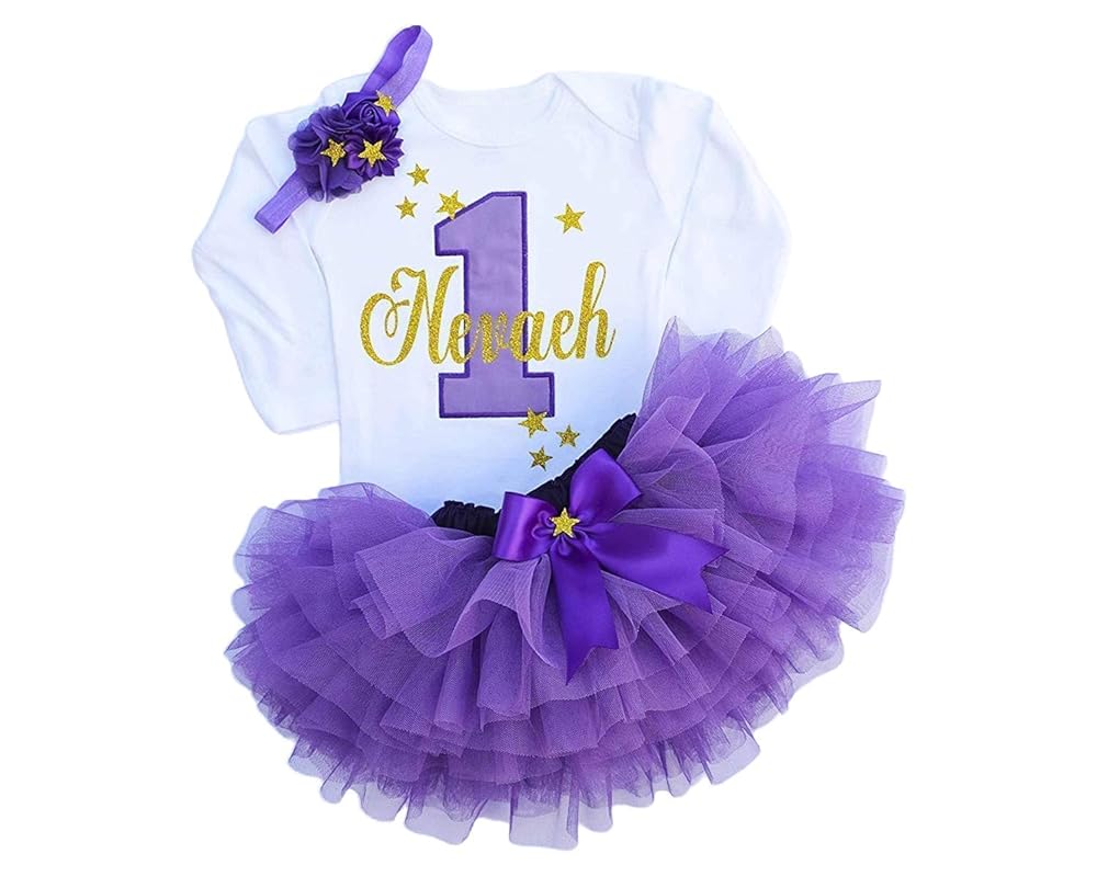 purple first birthday outfit