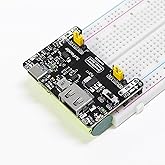 SunFounder BreadVolt Breadboard Power Supply Module Built-in Rechargeble Battery Compatible with Arduino, Raspberry Pi, Pico 