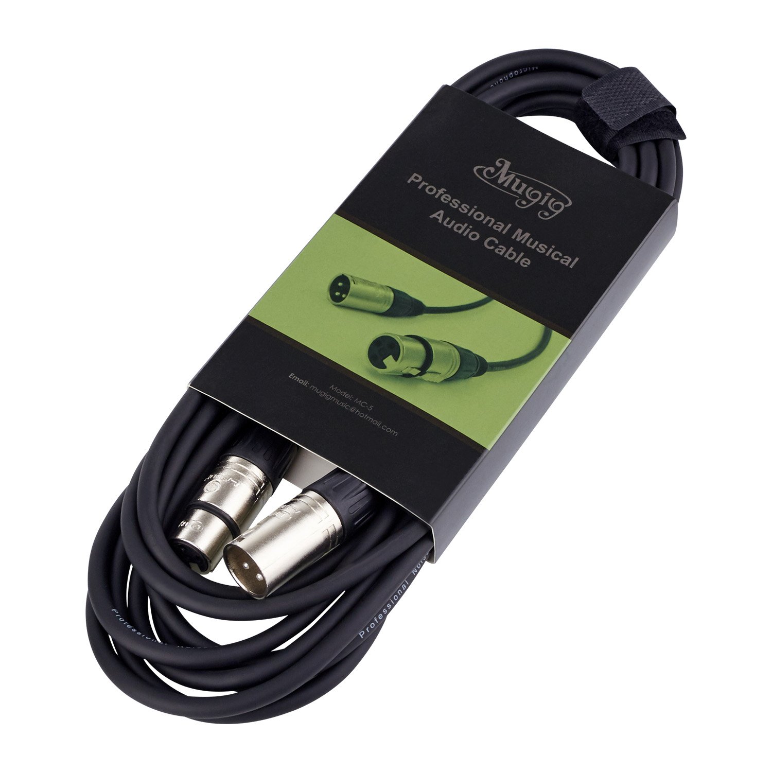 Mugig Cavo Microfono professionale 10M 3-pin XLR bilanciato audio cavo XLR-M a XLR-F per Microfono/Audio con connettore placcato argento per Amplificatori