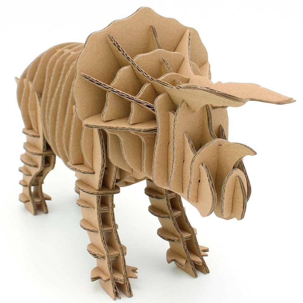 I\'m Charmer Cardboard Full Body Triceratops Sculpture